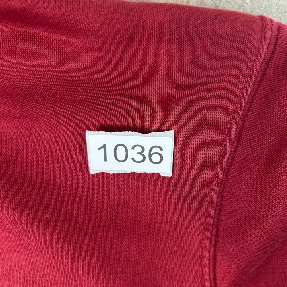 Nike Hoodie Mens Small Burgundy Rose Swoosh Embroidered Fleece Pullover 1036 - Picture 8 of 8